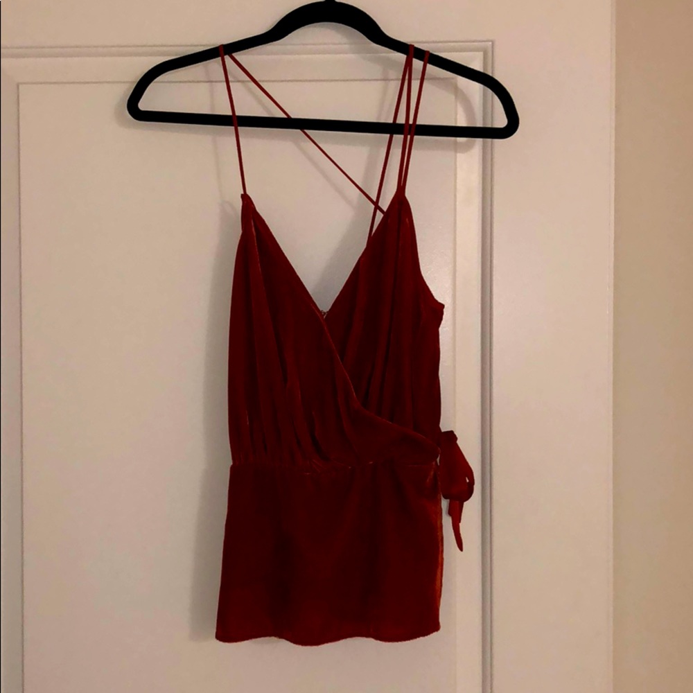 EXPRESS strappy velour tank